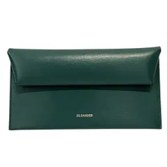 美品 JIL SANDER ジルサンダー レザー ロングウォレット グリーン メンズ レディース 古着 中古 USEDのサムネイル
