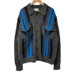 美品 TOGA VIRILIS トーガ ビリリース MESH KNIT JACKET ニットジャケット TV252-X0303 サイズ46 グレー メンズ 古着 中古 USEDのサムネイル