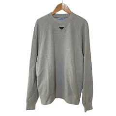 美品 23SS PRADA プラダ トライアングルロゴプレート ラグランスリーブ スウェット トレーナー 134668 サイズS グレー メンズ 古着 中古 USEDのサムネイル