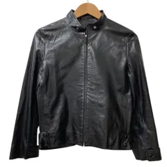 LOUIS VUITTON ルイヴィトン 羊革 シングルライダースジャケット サイズ38 ブラック レディース 古着 中古 USEDのサムネイル