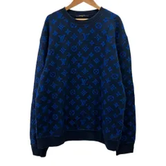 Louis Vuitton ルイヴィトン フルモノグラムジャガード クルーネック スウェットトレーナー HHY14W サイズXL ネイビー メンズ 古着 中古 USEDのサムネイル