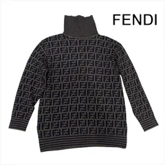 良品 FENDI フェンディ ズッカ タートルネック ニット ブラウン トップス 秋 冬 服 アパレル 長袖 ファッション レディース c353のサムネイル