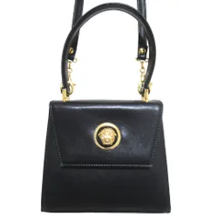 美品 GIANNI VERSACE ジャンニヴェルサーチ ヴィンテージ トップハンドル メデューサ 2WAY ハンドバッグ ショルダーバッグ ブラック レディース 古着 中古 USEDのサムネイル