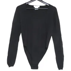 美品 Christian Dior クリスチャンディオール ガリアーノ期 カシミヤシルク ニット ボディースーツ カットソー Sサイズ ブラック レディース 古着 中古 USEDのサムネイル