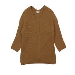 美品 Acne Studios アクネストゥディオズ ウール DEKA リブ ニット ワンピース オーバルネック ミニ丈 プルオーバー XS 茶 レディース 古着 中古 USEDのサムネイル