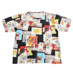 美品 CASTELBAJAC カステルバジャック 総柄 プリント Tシャツ カットソー クルーネック 半袖 サイズ4 マルチカラー メンズ 古着 中古 USEDのサムネイル
