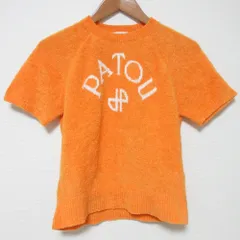 美品 PATOU パトゥ オーガニックコットン混紡 パトゥジャカードニットトップス KN0688061215M サイズM オレンジ レディース 古着 中古 USEDのサムネイル