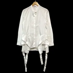 美品 JIL SANDER ジルサンダー パネルコットンポプリンシャツ サイズ34 ホワイト レディース 古着 中古 USEDのサムネイル