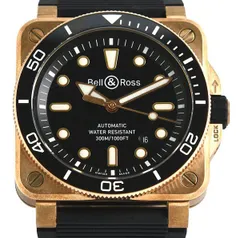 未使用 Bell＆Ross ベル＆ロス DIVER BLACK BRONZE BR03A-D-BL-BR/SRB 世界限定999本 自動巻き メンズのサムネイル