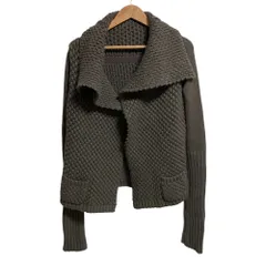 美品 Rick Owens リックオウエンス アシンメトリー ニットジャケット Mサイズ グレー レディース 古着 中古 USEDのサムネイル