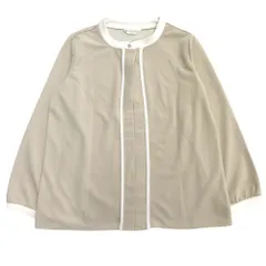 美品 BRICK HOUSE ブリックハウス ブラウス パイピング カットソー シャツ プルオーバー M ベージュ レディース 古着 中古 USEDのサムネイル