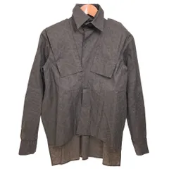 美品 23SS Yohji Yamamoto ヨウジヤマモト LINEN BOXY BLOUSE 長袖 リネン ブラウス シャツ サイズ1 ブラウン レディース 古着 中古 USEDのサムネイル