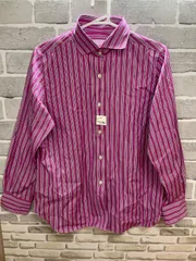 A【A4-47】◇MAKER'S SHIRT KAMAKURA サイズ13Q ワイシャツ　ピンク　ストライプのサムネイル