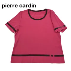 【pierre cardin/ピエールカルダン】半袖カットソー ロゴ トップス ピンク Uネック クルーネック 日本製（中古・美品）のサムネイル
