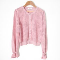 Rene ルネ 新品同様 今期 透かし編み カーディガン ピンク 38 - メルカリ
