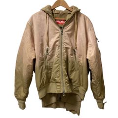 DIESEL ディーゼル G-Kamila パーカー レイヤード MA-1 フライトジャケット サイズ36 ピンク×カーキ レディース 古着 中古 USED