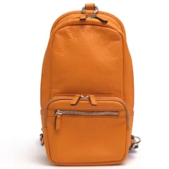バーニーズニューヨーク／BARNEYS NEWYORK バッグ ショルダーバッグ 鞄 メンズ 男性 男性用 レザー 革 本革 オレンジ  ボディバッグ シボ革 シュリンクレザーのサムネイル
