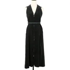 美品 beautiful people ビューティフルピープル linen corduroy sailor apron dress レイヤードラップドレス 1435104002 34 ブラック レディース 古着 中古 USEDのサムネイル