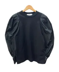 トーガ TOGA PULLA 23aw コットン ジャージ ロング スリーブ Cotton jersey Long Sleeve 切り替え パフスリーブ 長袖 BLACK 黒 TP32-JK231 長袖カットソー 無地 ブラック サイズ38 104LT-512のサムネイル