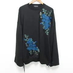 美品 Ado HARE アド ハレ コラボ 受注生産限定品 サイドレースアップ ローズ刺繍 スウェットトレーナー サイズM ブラック レディース 古着 中古 USEDのサムネイル
