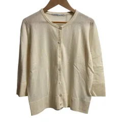 美品 AGNONA アニオナ カシミヤ ニットカーディガン サイズM キナリ レディース 古着 中古 USEDのサムネイル
