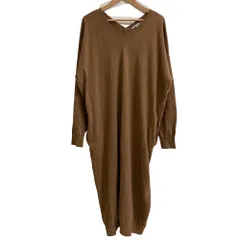 美品 STELLA McCARTNEY ステラマッカートニー Ｖネック ウールアルパカ ニット ロングワンピース 538432 サイズ40 キャメル レディース 古着 中古 USEDのサムネイル