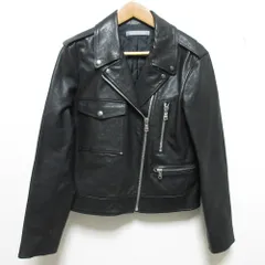 美品 23AW theory luxe セオリーリュクス HARL LEATHER SONNY ダブルライダースジャケット サイズ38 ブラック レディース 古着 中古 USEDのサムネイル