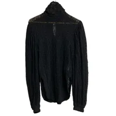 美品 24AW FUMIE＝TANAKA フミエタナカ lacey p/o レース プルオーバーブラウス F24A-24 サイズ1 ブラック レディース 古着 中古 USEDのサムネイル