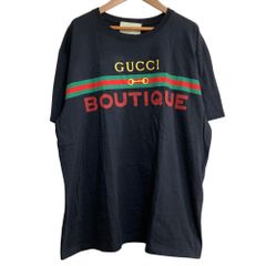 ⭐正規品 GUCCI BOUTIQUE ロゴTシャツ Lサイズ ブラック♪ - メルカリ