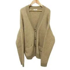 美品 Acne Studios アクネストゥディオズ Vネック モヘアニット カーディガン XS キャメル レディース 古着 中古 USEDのサムネイル