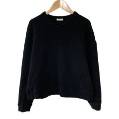 美品 25AW RECTO レクト BACK LOGO SWEATSHIRT バックロゴ スウェット シャツ F ブラック レディース 古着 中古 USED