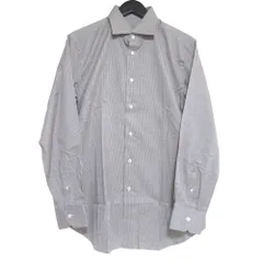 美品 23SS Brioni ブリオーニ ホリゾンタルカラー 長袖 ドレスシャツ サイズ40 180/102A ブラウン系 メンズ 古着 中古 USEDのサムネイル