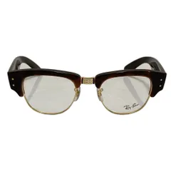 新品同様 Ray-Ban レイバン MEGA CLUBMASTER 度なし メガネフレーム RB0316V ブラウンフレーム ゴールドカラー メンズ 古着 中古 USEDのサムネイル