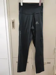 【アウトレット品】adidas レギンス Ｓ ブラック タイツ 3ストライプ ９分丈 ハイライズ