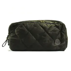 良品 MONCLER モンクレール BEAUTY CASE カモフラジャガード キルティングケース ポーチ ダークカモ メンズ レディース 古着 中古 USEDのサムネイル
