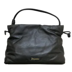 美品 Repetto レペット Feather Bag レザー ドローストリング ハンドバッグ M0764A ブラック レディース 古着 中古 USEDのサムネイル