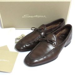 【サントーニ】ローファー/スエード/シューキーパー＆保存袋付き/UK7.5 サントーニ】コインローファー/スエード/シューキーパー＆保存袋付き