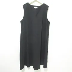 美品 23AW MACKINTOSH マッキントッシュロンドン ダブルフェイスVネックワンピース ジャンパースカート サイズ 44 2L相当 ブラック レディース 古着 中古 USEDのサムネイル