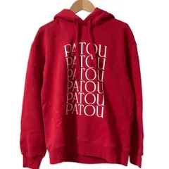 PATOU パトゥ ロゴプリント スウェット フーディ プルオーバー パーカー サイズS レッド レディース 古着 中古 USEDのサムネイル