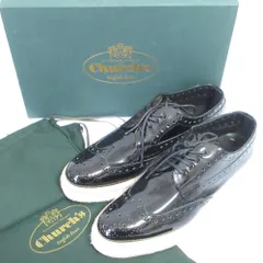 新品同様 Church's チャーチ ケリー ウイングチップ パテント エスパドリーユ ドレスシューズ サイズ37 23.5cm相当 ブラック レディース 古着 中古 USEDのサムネイル