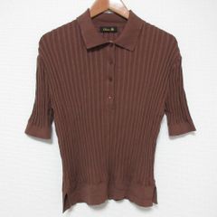 ドゥロワー 25ss 16Gリブ編みショートスリーブニット ブラウン - メルカリ