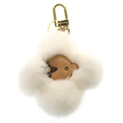 LOUIS VUITTON (ルイヴィトン) ヴィヴィエンヌ ファーブロン キーチャーム キーホルダー ホワイト/ブラウン M02300 CX2285のサムネイル