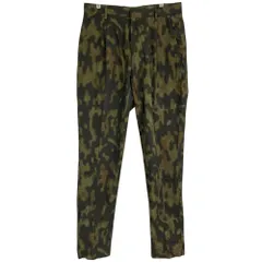 美品 Dries Van Noten ドリスヴァンノッテン カモフラ柄 スラックスパンツ サイズ44 カーキ系 メンズ 古着 中古 USEDのサムネイル