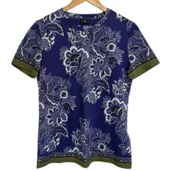 美品 24SS ETRO エトロ フラワープリント 半袖 クルーネック Tシャツ M ブルー メンズ 古着 中古 USEDのサムネイル