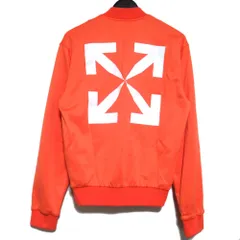 美品 Off-White オフホワイト バックアロープリント ジップアップ ボンバージャケット OMBD037S22FAB002 サイズS オレンジ メンズ 古着 中古 USEDのサムネイル