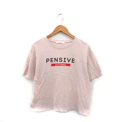 アルシーヴ archives カットソー Tシャツ 半袖 コットン 文字 M ピンクベージュ /KT13のサムネイル
