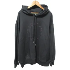 美品 STELLA McCARTNEY ステラマッカートニー ラインストーンロゴ プルオーバーパーカー カットソー S ブラック レディース 古着 中古 USEDのサムネイル
