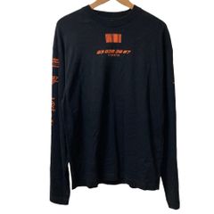 美品 VETEMENTS ヴェトモン ALL RIGHTS RESERVED LONGSLEEVE Tシャツ サイズS ブラック×オレンジ メンズ 古着 中古 USED