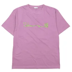 未使用 22AW DIOR ディオール × TRAVIS SCOTT トラヴィススコット CACTUS JACK コラボロゴ Tシャツ 半袖 カットソー 刺繍 L パープル メンズ 古着 中古 USEDのサムネイル