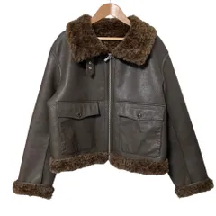 美品 25AW Spick and Span スピックアンドスパン フェイクムートン フライトジャケット 25011200304040 ダークブラウン レディース 古着 中古 USEDのサムネイル